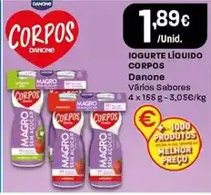 Intermarché Danone - iogurte liquido corpos promoção