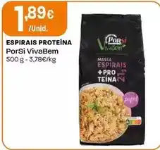 Intermarché Porsi - vivabem espirais proteina promoção