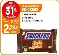 Intermarché Snickers - chocolate promoção