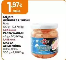 Intermarché Miyata - gengibre p/ sushi/pasta wasabi/massa alimentícia promoção