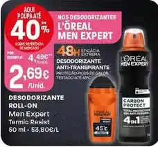 Intermarché L'oréal - desodorizante roll-on mex expert promoção
