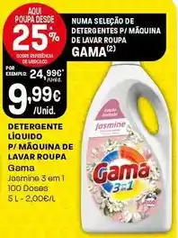 Intermarché Gama - detergente liquido p/maquina de lavar roupa promoção