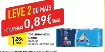 Intermarché Dodot - toalhitas azul promoção