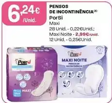 Intermarché Porsi - pensos de incontinencia promoção