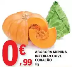 E.Leclerc Abóbora menina inteira/couve promoção