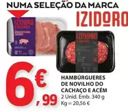 E.Leclerc Izidoro - hambúrgueres de novilho do cachaco e acém promoção
