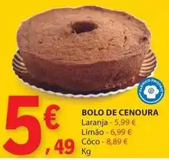 E.Leclerc Bolo de cenoura promoção
