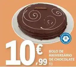 E.Leclerc Bolo de aniversário de chocolate promoção
