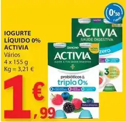 E.Leclerc Activia - iogurte liquido 0% promoção