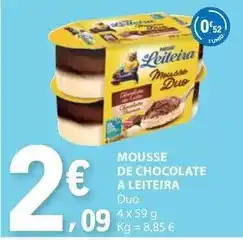 E.Leclerc Dia - mousse de chocolate a leiteira promoção