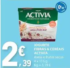 E.Leclerc Activia - iogurte fibras & cereais promoção