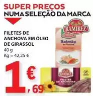E.Leclerc Ramirez - filetes de anchova em oleo de girassol promoção
