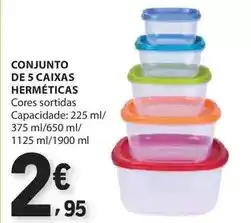 E.Leclerc Conjunto de 5 caixas hermeticas promoção