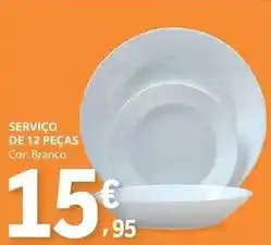 E.Leclerc Serviço de 12 peças promoção