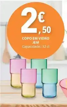E.Leclerc Copo em vidro promoção