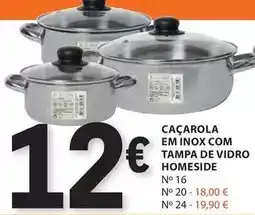 E.Leclerc com - caçarola em inox com tampa de vidro promoção