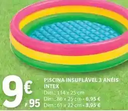 E.Leclerc Intex - piscina insuflável 3 anéis promoção