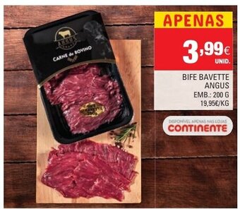 Continente Bife Bavette Angus 200g promoção