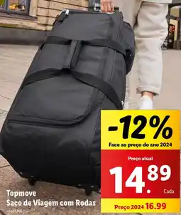 Lidl com - topmove saco de viagem com rodas promoção