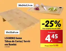 Lidl Tabua de cortar/ servir em bambu promoção