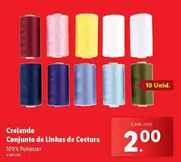 Lidl Crelando conjunto de linhas de costura promoção