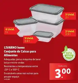 Lidl Home conjunto de caixas para alimentos promoção