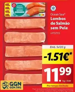 Lidl Ocean sea - lombos de salmão sem pele promoção