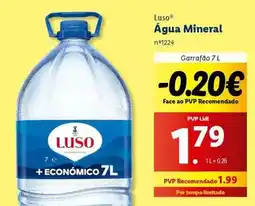 Lidl Luso - agua mineral promoção