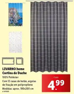 Lidl Livarno home cortina de duche promoção