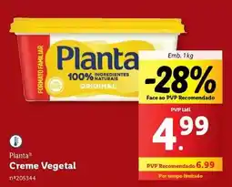 Lidl Planta - creme vegetal promoção