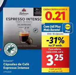 Lidl Bellarom - capsulas de cafe espresso intenso promoção