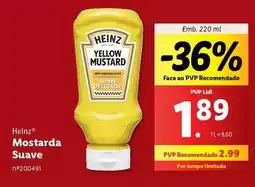 Lidl Heinz - mostarda suave promoção