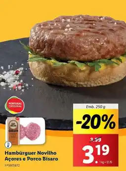 Lidl Portugal - hambúrguer novilho açores e porco bisaro promoção