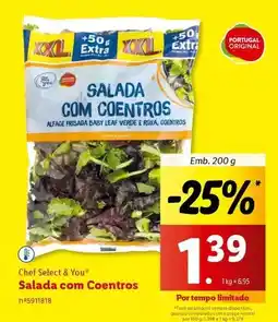 Lidl Chef select - salada com coentros promoção
