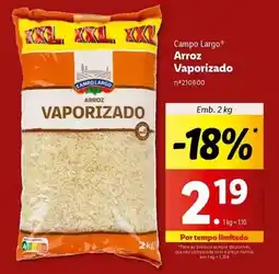 Lidl Xxl - arroz vaporizado promoção