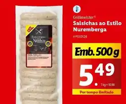 Lidl Salsichas ao estilo nuremberga promoção