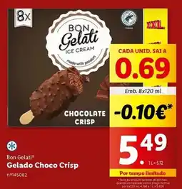 Lidl A+ - gelado choco crisp promoção