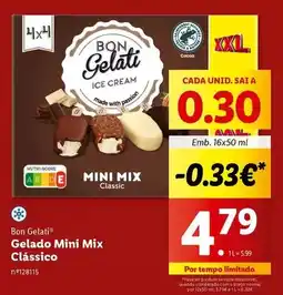 Lidl Mini - gelado mix clássico promoção