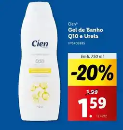 Lidl Cien - gel de banho q10 e ureia promoção