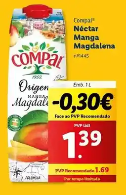 Lidl Compal - néctar manga magdalena promoção