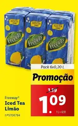 Lidl Freeway iced tea promoção