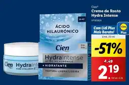 Lidl Cien - creme de rosto hydra intense promoção