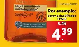 Lidl Spray solar bifasico fps30 promoção