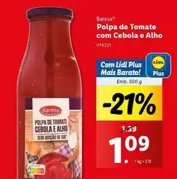 Lidl com - polpa de tomate com cebola e alho promoção