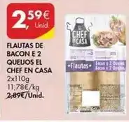 Pingo Doce Seleção du chef - flautas de bacon e 2 queijos el chef en casa promoção