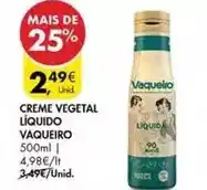 Pingo Doce Vaqueiro - creme vegetal liquido promoção