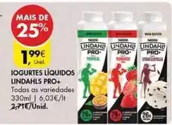 Pingo Doce Lindahls - iogurtes líquidos pro+ promoção