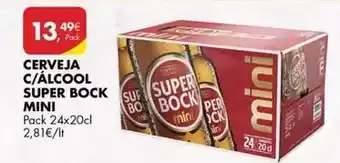 Pingo Doce Mini - cerveja c/alcool super bock promoção