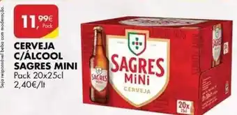 Pingo Doce Sagres mini - cerveja c/alcool promoção