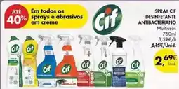 Pingo Doce Cif - spray desinfetante antibacteriano promoção